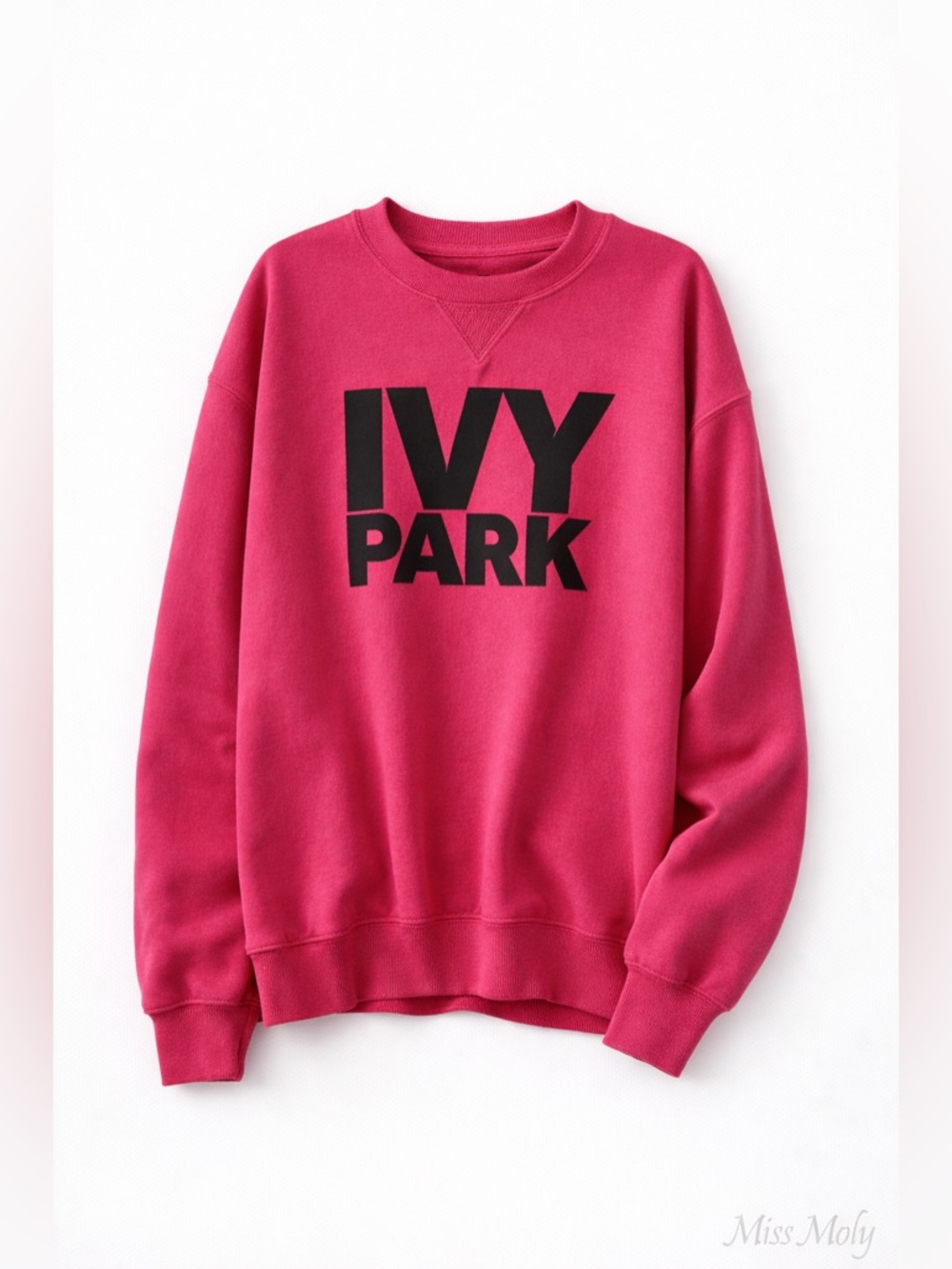 Ivy Park Logo Sweatshirt Women M Pink Crewneck Athleisure Excellent
